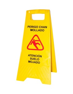 Señal Suelo Mojado (Galego-Castellano) - Prevención segura