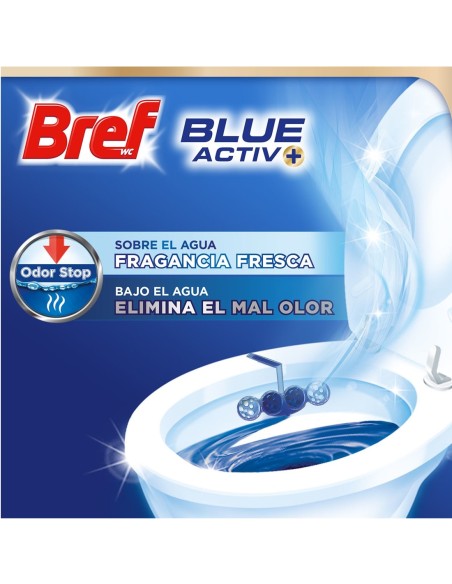 Bref Colgador WC Blue Active Pack 2  Frescura y limpieza