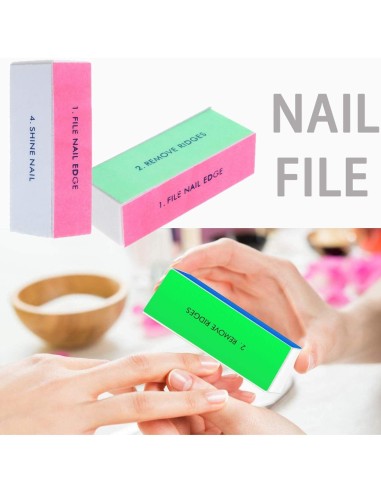 Lima de uñas 4 funciones: lima, limpia, pule y abrillanta