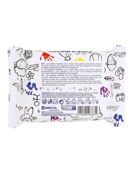 Brevia Toallitas Cara y Manos 20 uds - Limpieza Suave