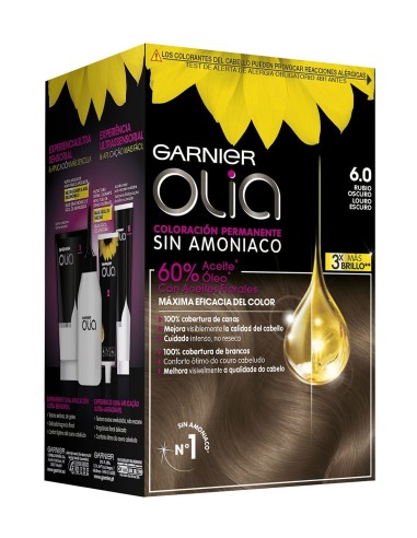Tinte Olia 6.0 Rubio Oscuro sin amoniaco con aceites