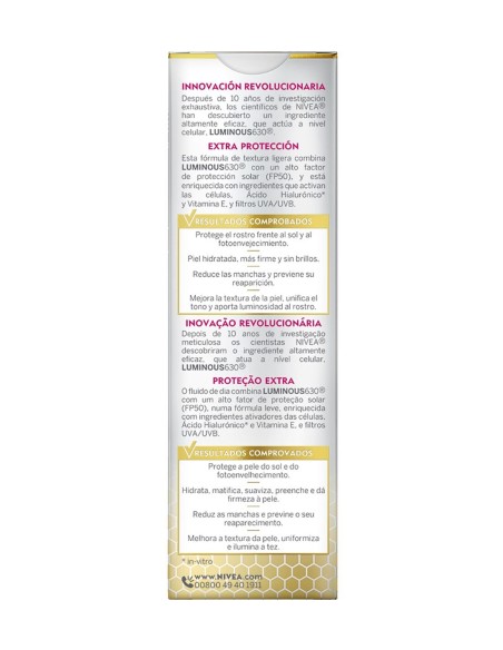 Nivea Crema Facial Luminous Día Antimanchas 40 ml