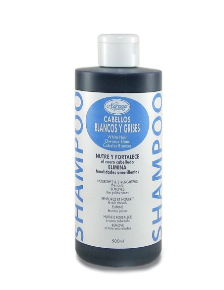 Champú Nurana 500ml: realza cabellos blancos y grises.