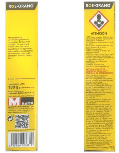 ROE Grano Raticida 150g - Cebo en grano para ratas y ratones