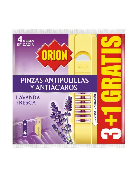 Orion Antipolilla Pinza Lavanda 3+1 Uds.