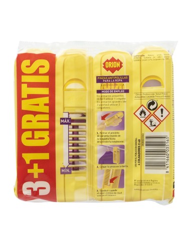 Pack 4 antipolilla Orion Lavanda.