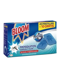 Bloom Eléctrico Mosquitos Pastillas Recambio 30 Uds