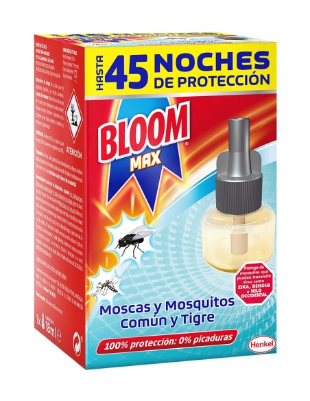 Bloom Recambio Líquido Max 45 Noches Moscas y Mosquitos
