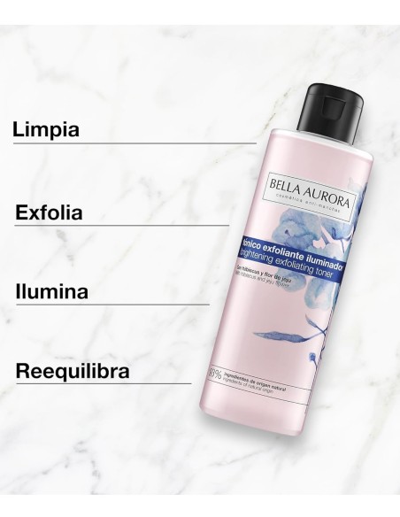 Loción facial iluminadora con hibiscus y flor de jeju.