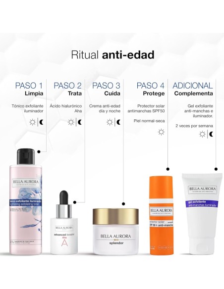 Tónico Exfoliante Iluminador Bella Aurora 200ml