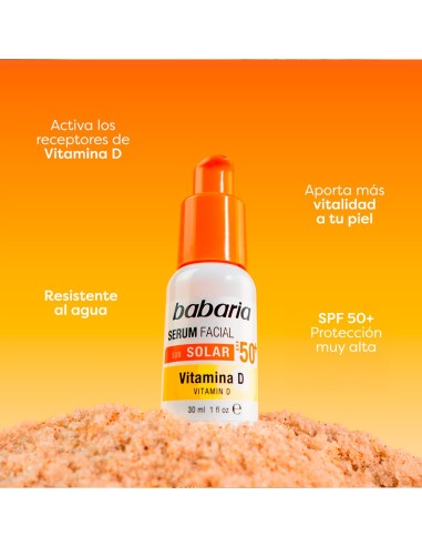 Babaria Sérum Solar Facial SPF50+ Vitamina D 30ml