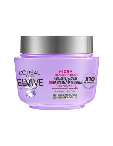 Mascarilla Elvive Hidra Hialurónico 310ml hidratación 72h