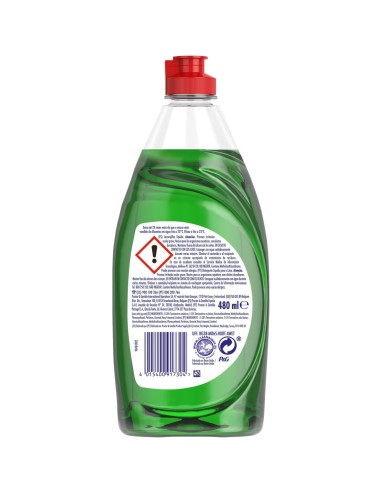 Lavavajillas Fairy Original 480ml para limpieza a mano.