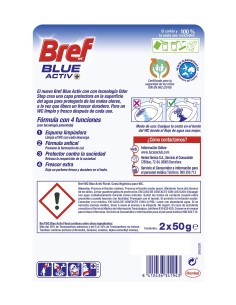 Bref Power Activ Floral pack 2 colgador WC baño 2