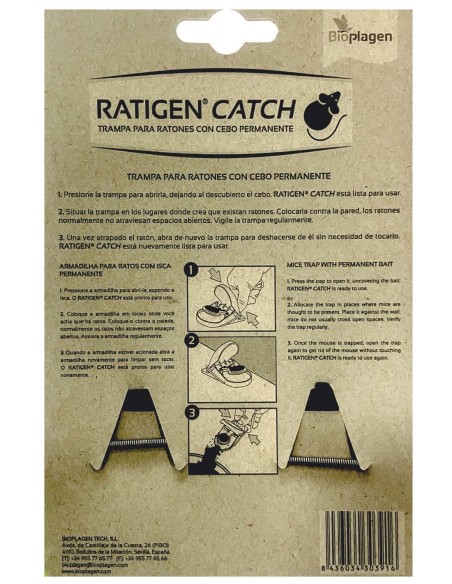 Ratigen Catch Trampa para Ratones 2 uds