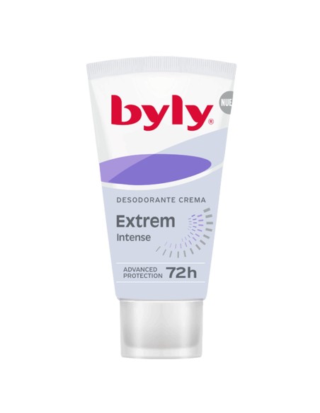 Tubo de desodorante en crema Byly Extrem Intense 72 horas de 50 ml.