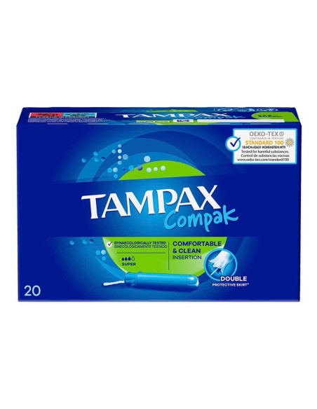 Tampax Compak 20 Uds Super - Protección para flujo medio