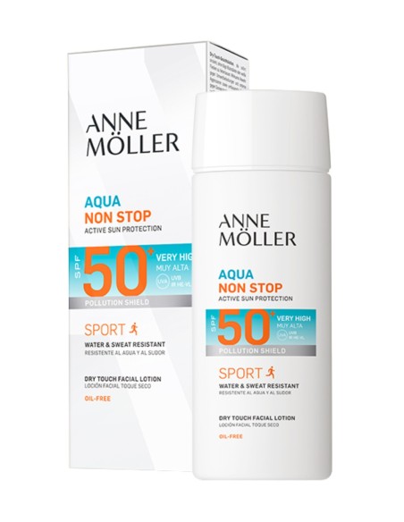 Anne Moller Solar Facial Loción Aqua Non Stop SPF50+ 75 ml Toque Seco