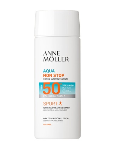 Anne Moller Solar Facial Loción Aqua Non Stop SPF50+ 75 ml Toque Seco