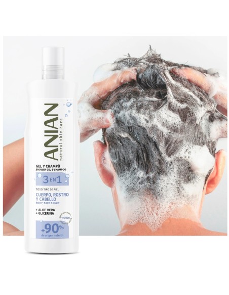 Anián Gel y Champú 3 en 1 Aloe Vera 250 ml
