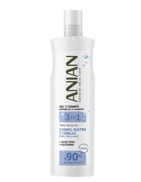Anián Gel y Champú 3 en 1 Aloe Vera 250 ml