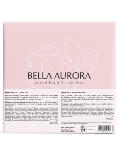 Bella Aurora Splendor Glow Día Antiedad 50 ml + Contorno de Ojos 15 ml