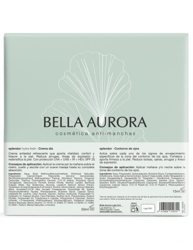 Bella Aurora Splendor Hydra Fresh Día 50 ml + Contorno de Ojos 15 ml