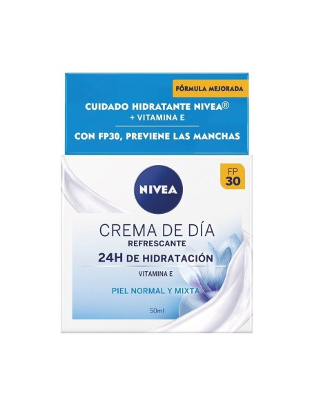 NIVEA Crema Día Refrescante SPF30 50ml | Piel Normal o Mixta