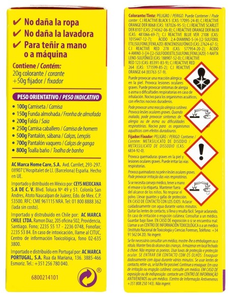 Iberia Tinte para Teñir Prendas Color Chocolate | Drolim