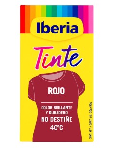Iberia Tinte para Teñir Prendas Color Rojo | Drolim