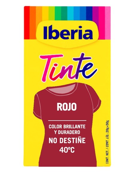 Iberia Tinte para Teñir Prendas Color Rojo | Drolim