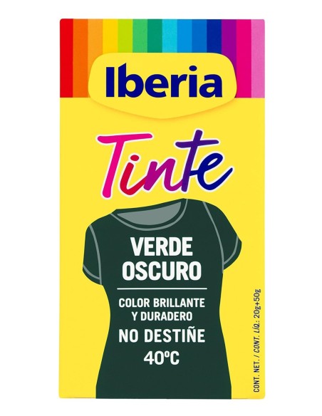 Iberia Tinte para Teñir Prendas Color Verde Oscuro Iberia Tinte para Teñir Prendas Color Verde Oscuro