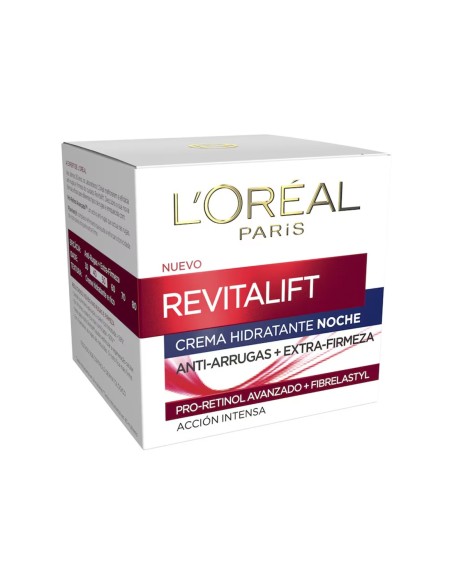 L'Oréal Revitalift Crema Noche Antiarrugas Reafirmante 50 ml para cuidado facial regenerador y reafirmante nocturno