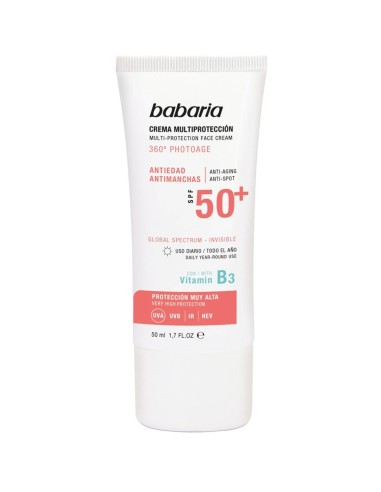 Babaria Crema Facial Multiprotección SPF50+ 50 ml