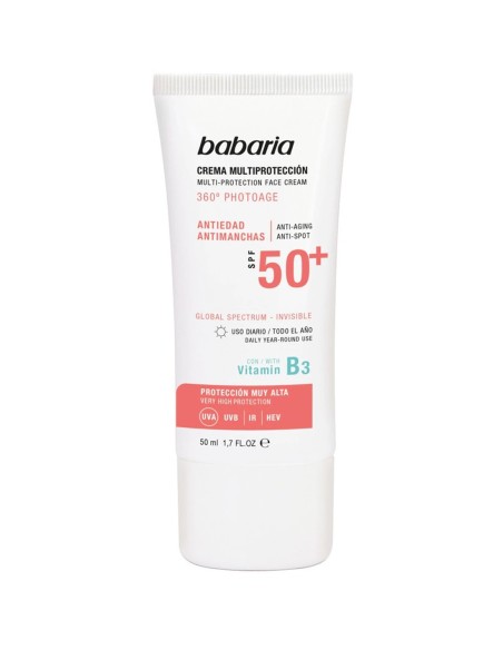 Babaria Crema Facial Multiprotección SPF50+ 50 ml