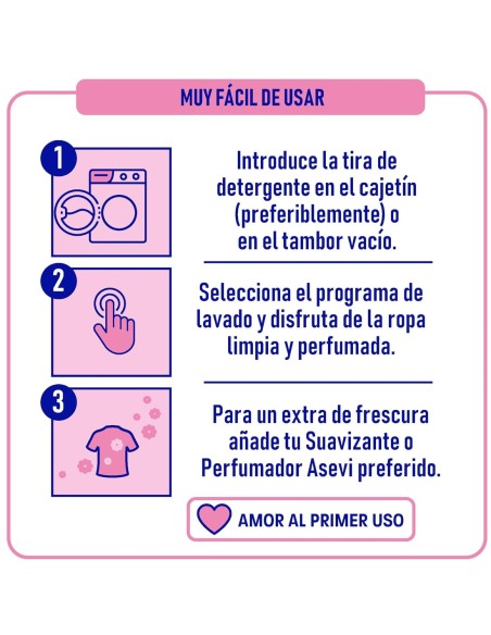 Asevi Detergente en Tiras Color Protect 30 Dosis Asevi Detergente en Tiras Color Protect 30 Dosis