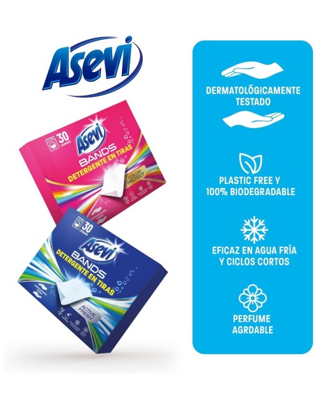 Asevi Detergente en Tiras Color Protect 30 Dosis Asevi Detergente en Tiras Color Protect 30 Dosis