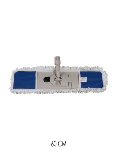 Mopa abrillantadora microfibra blanca base 60 cm sin mango para suelos brillantes y sin químicos.