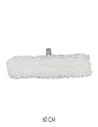 Mopa Abrillantadora Microfibra Blanco Base 60 cm Sin Mango