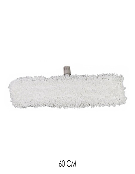 Mopa Abrillantadora Microfibra Blanco Base 60 cm Sin Mango