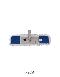 Mopa abrillantadora microfibra blanca base 45 cm sin mango para suelos brillantes y sin químicos.