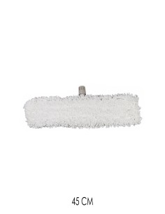 Mopa abrillantadora microfibra blanca base 45 cm sin mango para suelos brillantes y sin químicos. 2
