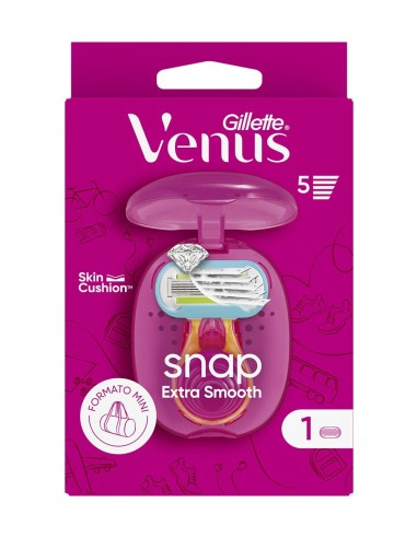 Gillette Venus Snap máquina depilatoria con recambio y estuche para afeitado femenino portátil