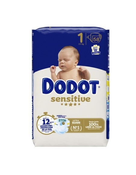 Dodot Sensitive Talla 1 (2-5 kg) para recién nacidos con corte umbilical