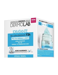 Dermolab Gel Hidratante 72H, frescor y ligereza para piel normal a mixta.