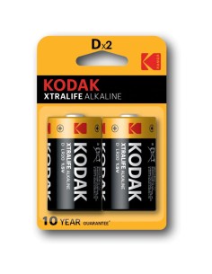 KODAK Pilas Alcalinas de Larga Duración LR20 2 Unidades