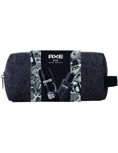Set AXE Black con colonia 100 ml, desodorante spray y neceser de regalo para hombre.
