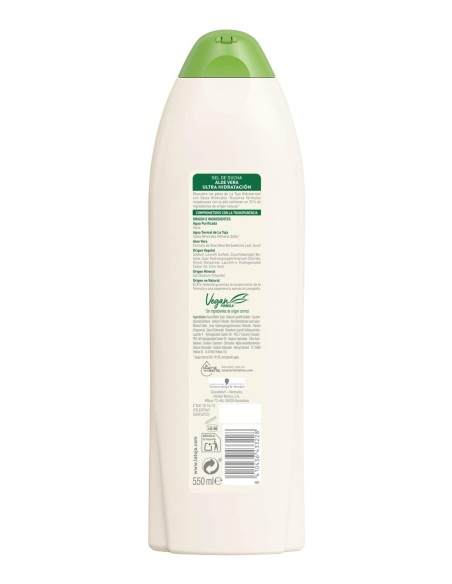 Gel de baño La Toja Aloe Vera 550 ml, frescor y hidratación para pieles sensibles.