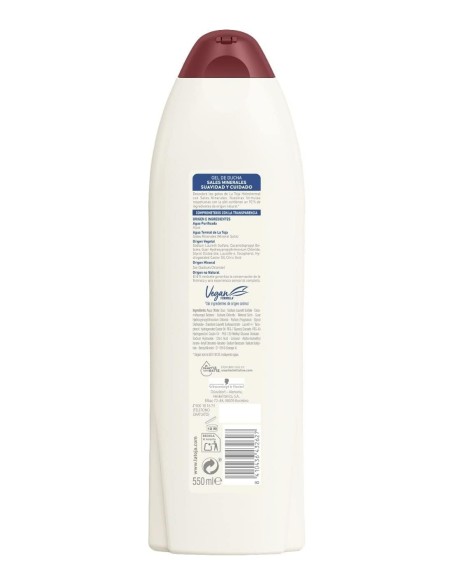 Gel de baño La Toja 550 ml con sales hidrotermales, revitaliza tu piel a diario.