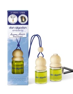 Ambientador de Coche Don Algodón Clásico, elimina olores y deja frescura.